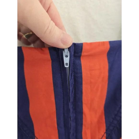 MAEVE Anthropologie SARA CHEVRON Sleeveless Fit And Flair Zip Pockets. SZ 12P - Picture 8 of 12